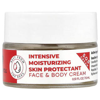 Bee & You, Intensive Moisturizing Skin Protectant Face & Body Cream, 0.51 fl oz (15 ml)