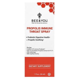 Bee&You, Propolis Immune Throat Spray, 1 fl oz (30 ml)