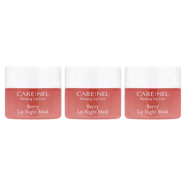 Care:Nel, 립 나이트 마스크, 베리, 3개, 각 (5g)