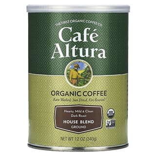 Cafe Altura, Café orgánico, Mezcla de la casa, Molido, Tostado oscuro`` 340 g (12 oz)