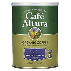 Cafe Altura‏, קפה אורגני, טחון, קלייה כהה, נטול קפאין, 340 גרם (12 אונקיות)