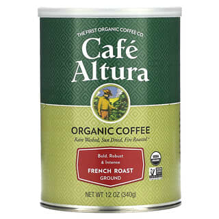 Cafe Altura, オーガニックコーヒー、フレンチロースト、挽き豆、340g（12オンス）
