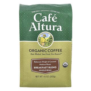 Cafe Altura, Økologisk kaffe, morgenmadsblanding, hele bønner, mellemristet, 283 g