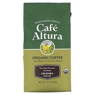 Cafe Altura, Organic Coffee, Colombia, Ground, Dark Roast, 10 oz (283 g)