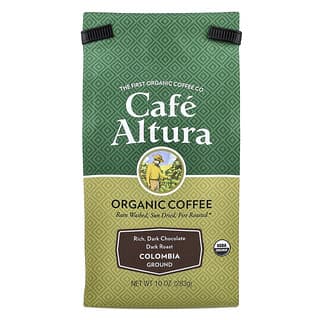 Cafe Altura, Organic Coffee, Colombia, Ground, Dark Roast, 10 oz (283 g)