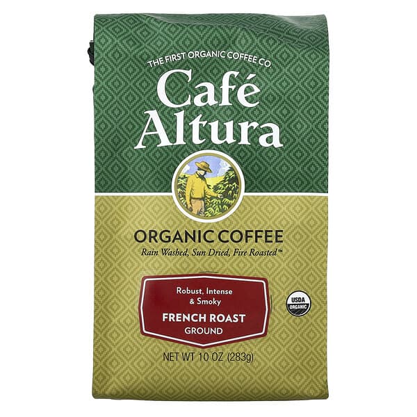 Cafe Altura, Café orgánico, Molido, Tostado francés, 283 g (10 oz)