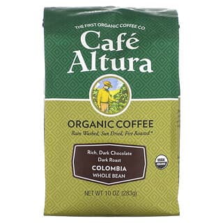 Cafe Altura, Organic Coffee, Colombia, Whole Bean, Dark Roast, 10 oz (283 g)