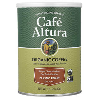 Cafe Altura, 유기농 커피, 클래식 로스트, 분쇄 커피, 340g(12oz)