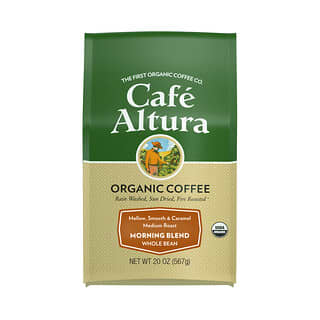 Cafe Altura, Café orgánico, Mezcla de la mañana, Grano entero, Tostado medio, 567 g (20 oz)