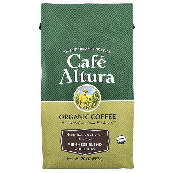 Cafe Altura, 有機咖啡，Viennese Blend，深度烘焙，整顆咖啡豆，20 盎司（567 克）