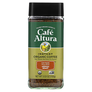 Cafe Altura, Café instantané biologique, torréfaction moyenne, lyophilisé, 100 g