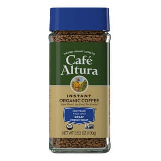 Cafe Altura, растворимый органический кофе, средней обжарки, сублимированный, без кофеина, 100 г (3,53 унции)