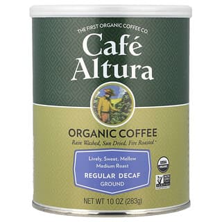 Cafe Altura, Café Orgânico, Moído, Torra Média, Descafeinado, 283 g (10 oz)
