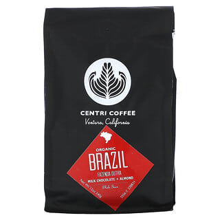 كافي ألتورا‏, قهوة Centri ، البرازيلية العضوية ، شيكولاتة بالحليب + لوز ، حبوب كاملة ، 12 أونصة (340 جم)