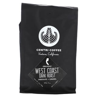 Cafe Altura, Café Centri, Orgánico de la costa oeste, Chocolate y caramelo, Grano entero, Tostado oscuro`` 340 g (12 oz)