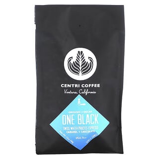 Cafe Altura, Centri Coffee, Organic One Black, карамель и шоколад, цельные зерна, без кофеина, 340 г (12 унций)