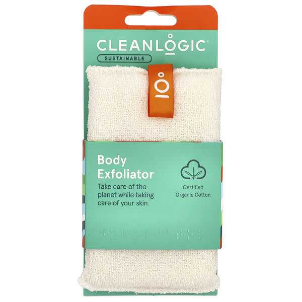 Cleanlogic, 지속 가능, 전신 각질 제거제, 화이트, 1개