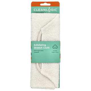 CleanLogic, Sustainable, Exfoliating Stretch Cloth, nachhaltiges, peelendes Stretch-Tuch, 1 Stück