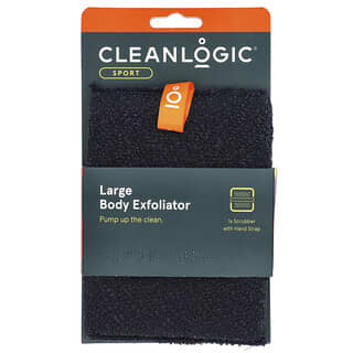 CleanLogic, Sport, Body Exfoliator, Körperpeeling, Groß, Schwarz, 1 Stück