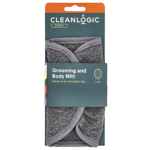 Cleanlogic, 스포츠, 그루밍 및 바디 장갑, 그레이, 1개