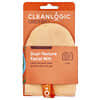 Cleanlogic, 목욕 앤 바디, 듀얼 텍스처 페이셜 미트, 1개