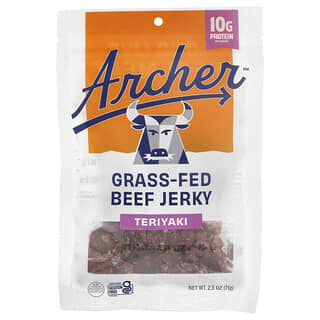 Country Archer Jerky, Beef Jerky z trávy krmeného dobytka, Teriyaki, 71 g (2,5 oz)