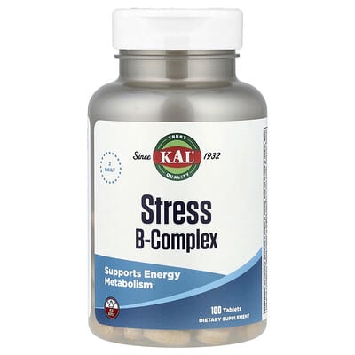 KAL, Stress Relief B-Complex, 100 Tablets