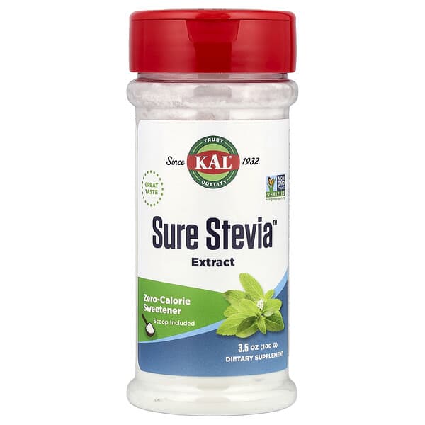 KAL, Sure Stevia 내추럴 엑스트랙트, 3.5 oz (100 g)