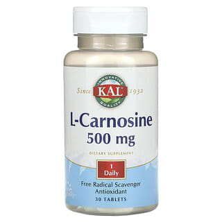 KAL, L-carnosina, 500 mg, 30 comprimidos