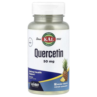 KAL, Quercetin, Pineapple, 50 mg, 90 Mini Tablets