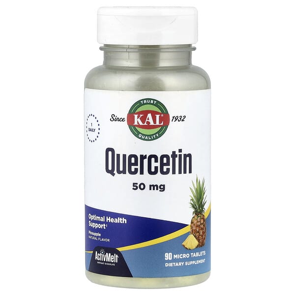 KAL Quercetin, Pineapple, 50 mg, 90 Micro Tablets