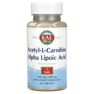 KAL, Acetyl-L-Carnitine & Alpha Lipoic Acid, 60 Tablets