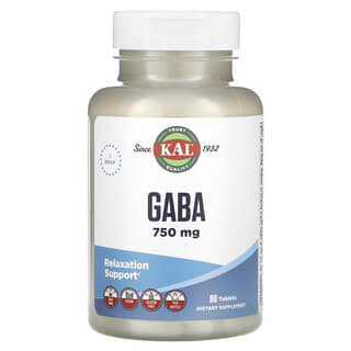 KAL, GABA, 750 mg, 90 comprimidos
