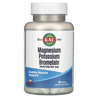 KAL, Магний калий бромелаин, 60 таблеток