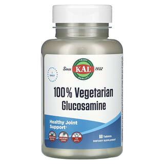 KAL, Glicosamina 100% Vegetariana, 60 Comprimidos