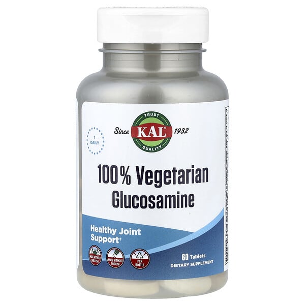 100% Vegetarian Glucosamine, 1,000 mg, 60 Tablets