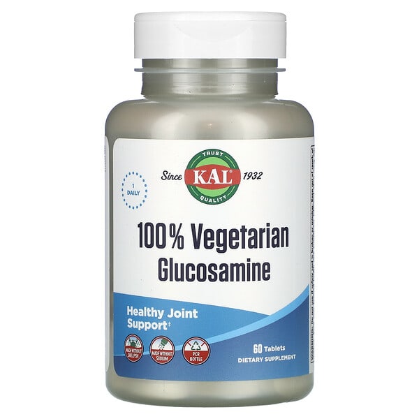 KAL, 100% Vegetarian Glucosamine , 60 Tablets