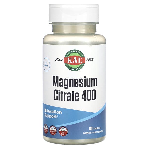 KAL, Citrato de magnesio 400, 60 comprimidos