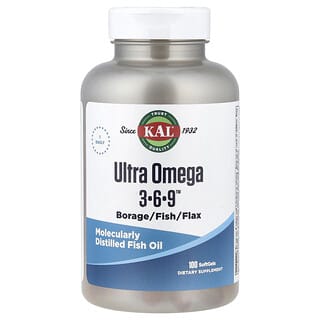 KAL, Ultra Omega 3-6-9™, 100 меки капсули