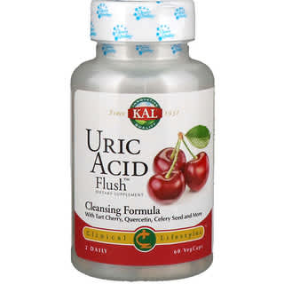 KAL, Uric Acid Flush, 60 Cápsulas Vegetais