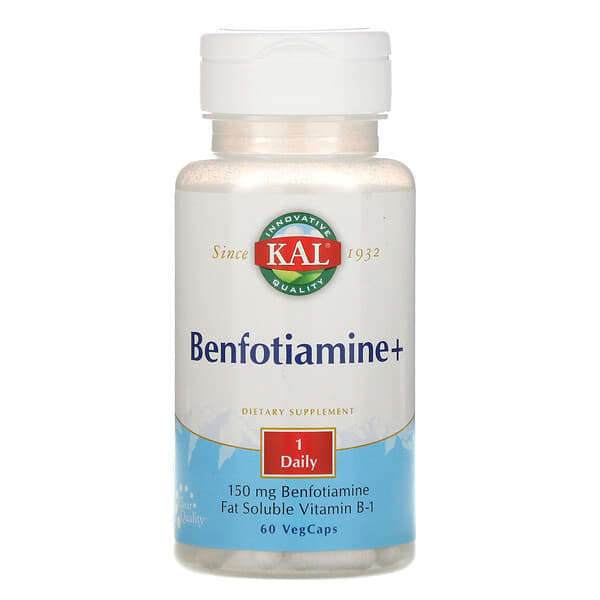KAL, Benfotiamine+, 150 mg, 60 VegCaps