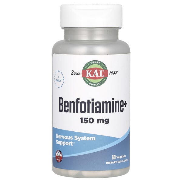 KAL Benfotiamine+, 150 mg, 60 VegCaps
