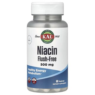 KAL, Niacin, Flush-Free, 500 mg, 60 VegCaps