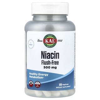 KAL, Niacin, Flush-Free, 500 mg, 120 VegCaps
