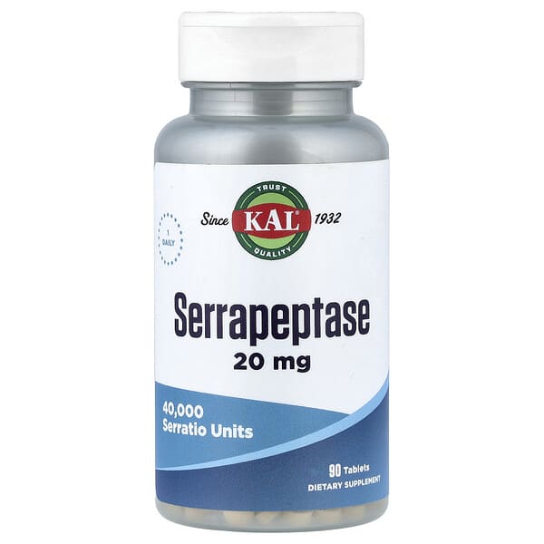 Serrapeptase, 20 mg, 90 Tablets