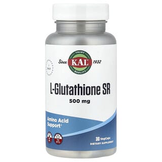 KAL, L-Glutationa SR, 500 mg, 30 VegCaps