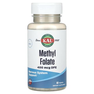 KAL, Folato de Metila, 400 mcg DFE, 90 Comprimidos