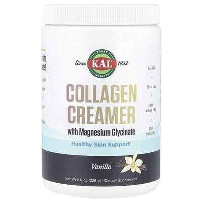 KAL, Magnesium Glycinate Collagen Creamer, Vanilla, 8 oz (228 g)