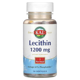 KAL, Lécithine, 1200 mg, 50 capsules à enveloppe molle