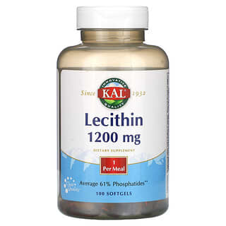 KAL, Lecithin, 1,200 mg, 100 Softgels